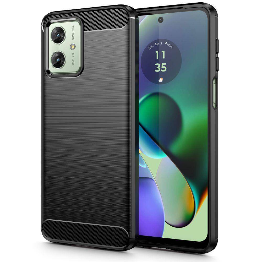 Case MOTOROLA MOTO G54 5G Tech-Protect TPU Carbon black  cases and covers  \ Types of cases \ Back Case cases and covers \ Material types \ Elastic  all GSM accessories \