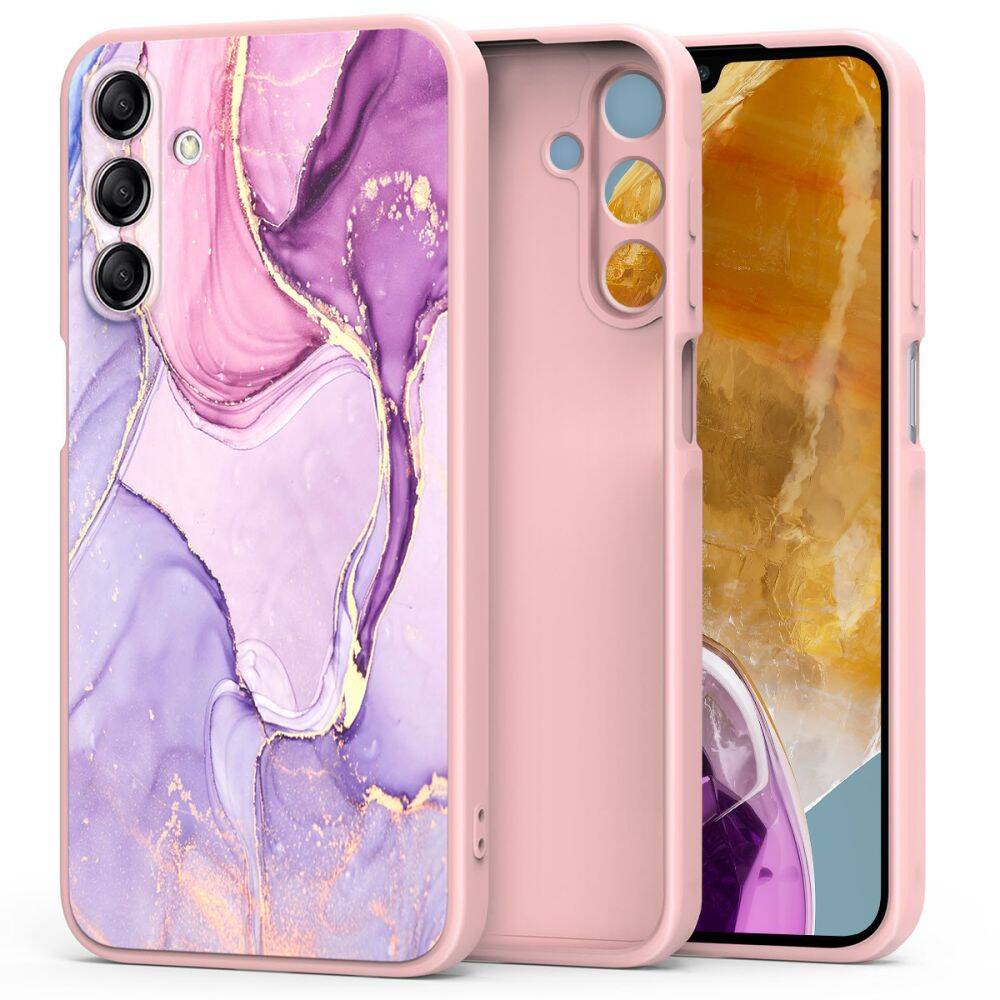 Case SAMSUNG GALAXY M15 5G Tech-Protect Icon Marble pink | cases and covers   Types of cases  Back Case cases and covers  Material types  Elastic  all GSM accessories 