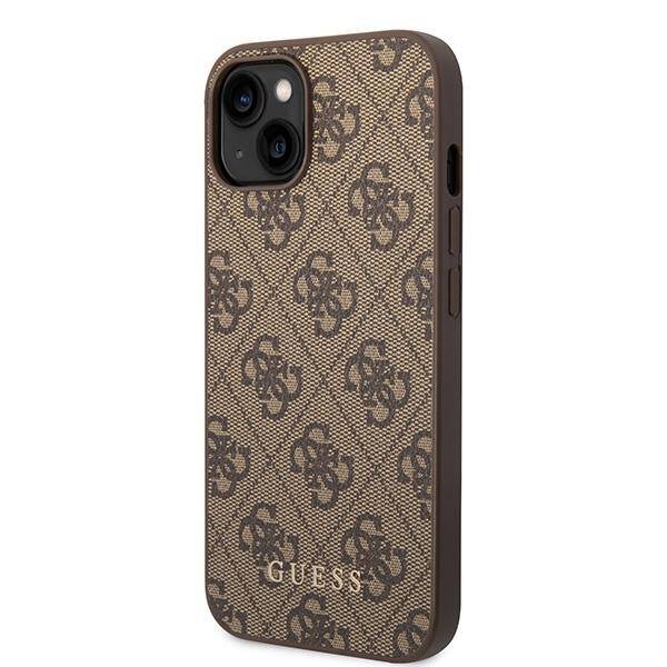 Guess 4G Metal Gold Logo iPhone 14 Plus Flip Case