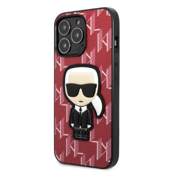 Funda Karl Lagerfeld iPhone 13 Pro Max 6.7 Hardcase Negro/Negro Monograma  Iconik Patch Case - ✓