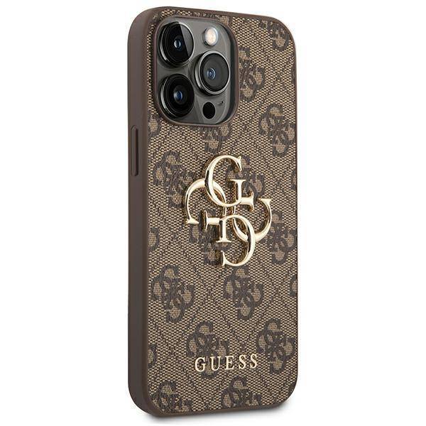 Original Case IPHONE 14 PRO MAX Guess Hardcase 4G Big Metal Logo brown  Brązowy  cases and covers \ Types of cases \ Back Case cases and covers \  Material types \