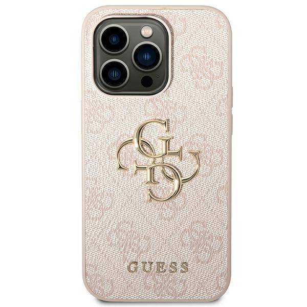 Funda de Silicona Guess Metal Logo para iPhone 14 Pro Max - Negro