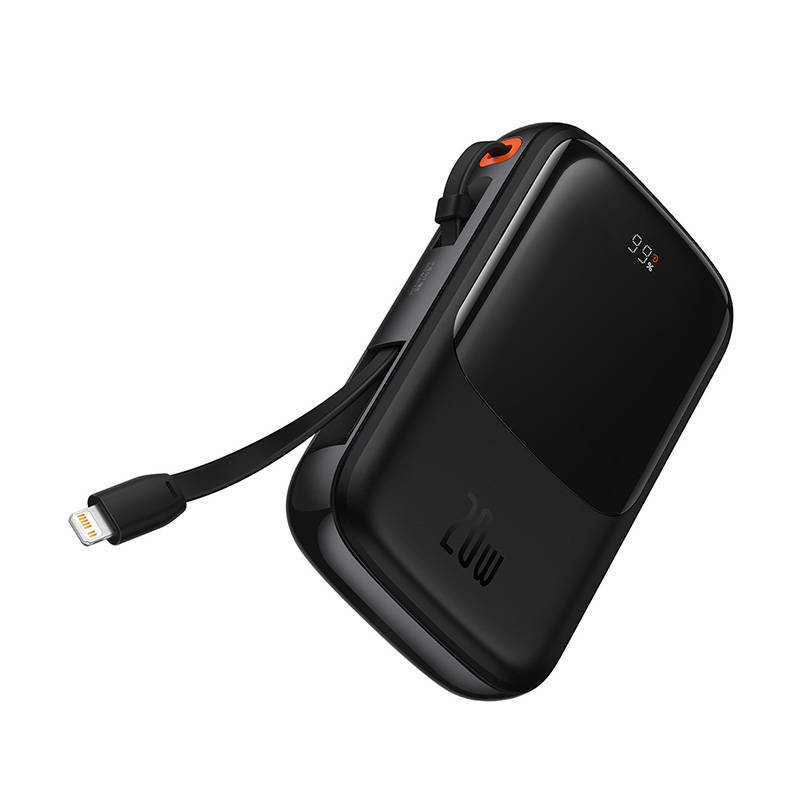 Powerbank Baseus Qpow Pro with Lightning cable, USB-C, USB, 10000mAh, 20W  (black) | all GSM accessories \ Power Banks |