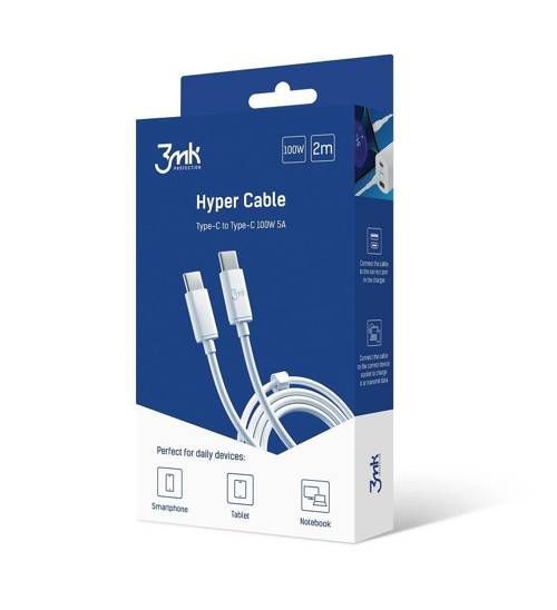 3MK HYPER TYPE-C/TYPE-C CABLE 2M 100W 5A