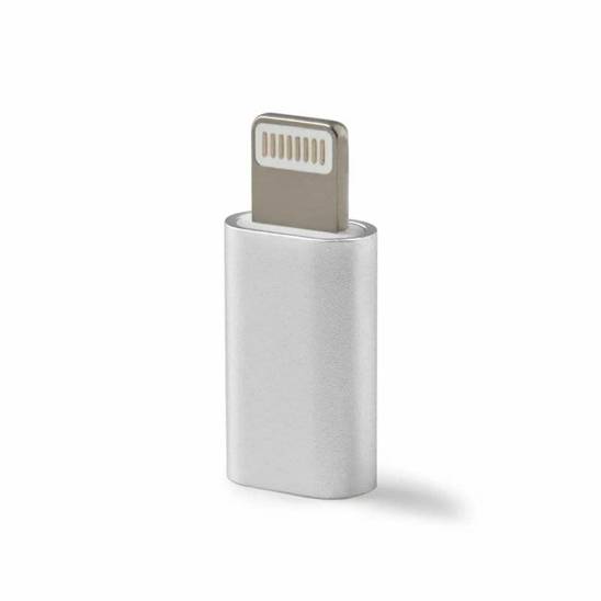 Adapter Reverse Lightning to Micro USB silver