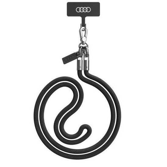 Audi universal phone lanyard 120cm 6mm crossbody black/black AU-CBL8-R8/D1-BK