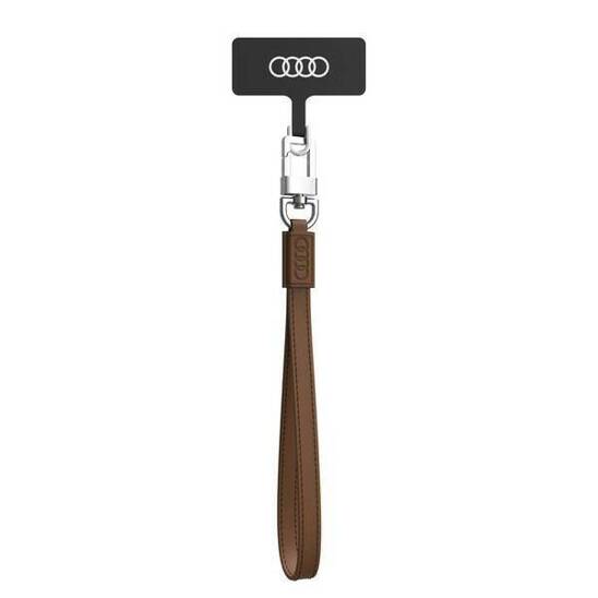 Audi universal phone lanyard 28cm 10mm Leather brown/brown AU-HSLSL-GT/D1-BN