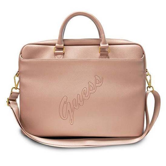 Bag Guess 16" Saffiano Script (Gucb15pusaspi) pink