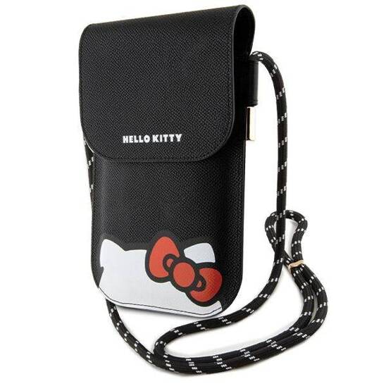 Bag Hello Kitty Leather Hiding Kitty Cord (HKOWBPSCKEK) black