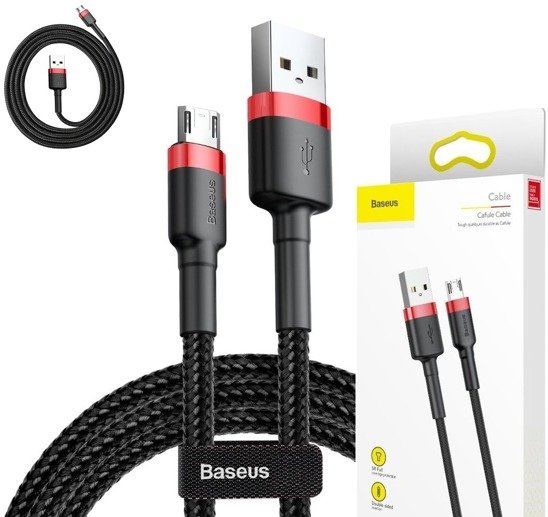 Baseus Cafule Micro USB cable 2.4A 1m (Red+ Black)