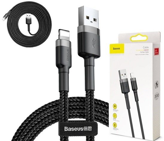 Baseus Cafule USB Lightning Cable 2A 3m (Black+Gray)