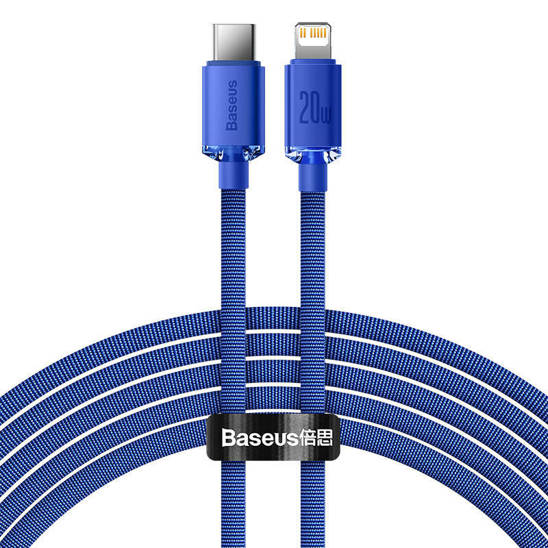 Baseus Crystal Shine cable USB-C to Lightning, 20W, PD, 2m (blue)