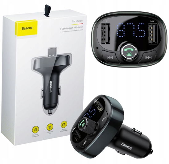 Baseus FM Transmitter Bluetooth USB microSD (Black)