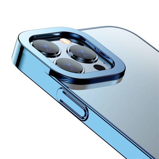 Baseus Glitter Transparent Case for iPhone 13 Pro Max (blue)