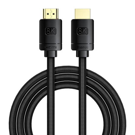 Baseus High Definition Series HDMI 2.1 cable, 8K 60Hz, 3D, HDR, 48Gbps, 2m (black)