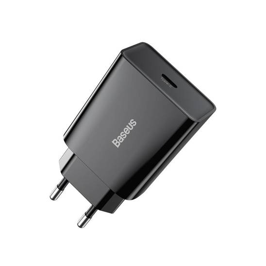 Baseus Speed Mini Quick Charger, USB-C, PD, 3A, 20W (black)