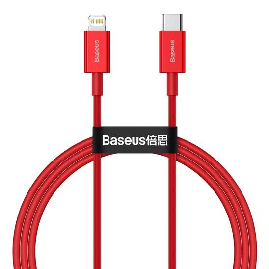 Baseus Superior Series Cable USB-C to iP, 20W, PD, 1m (red)