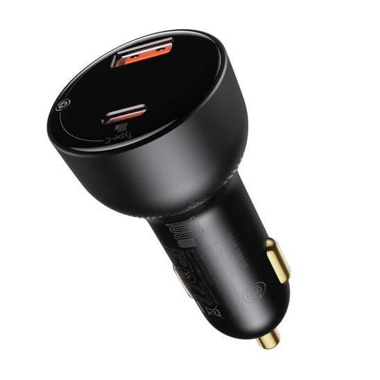 Baseus Superme Car charger, USB, USB-C, 100W (black)