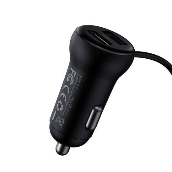 Baseus T typed S-16 wireless MP3 car charger Black