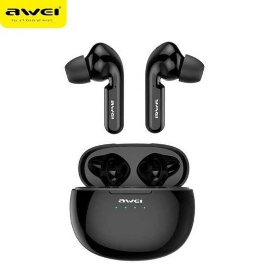 Bluetooth 5.0 TWS Headphones + AWEI Docking Station (T15) black