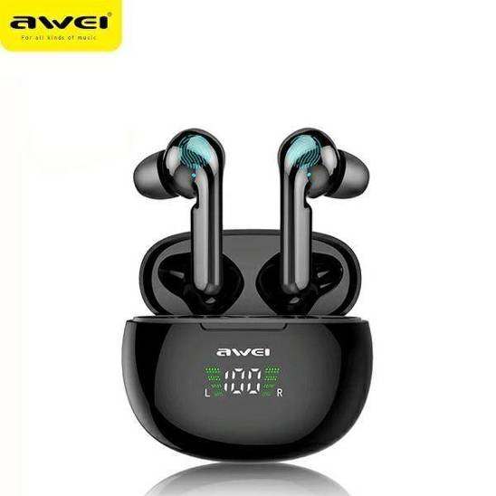 Bluetooth 5.0 TWS Headphones + AWEI Docking Station (T15P) black