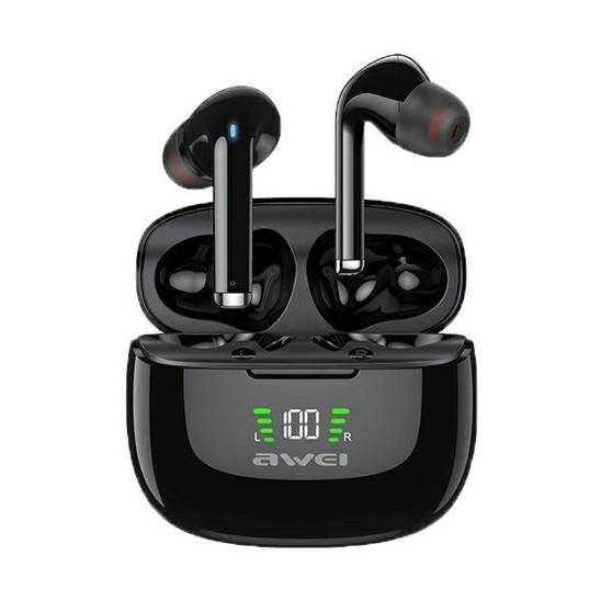 Bluetooth 5.2 TWS Sports Headphones + AWEI Docking Station (TA8) black