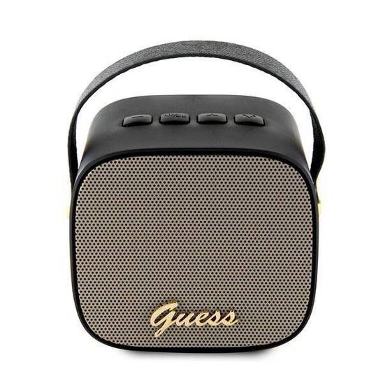 Bluetooth Speaker Mini Guess 4G Leather Script Logo with Strap (GUWSB2P4SMK) black 