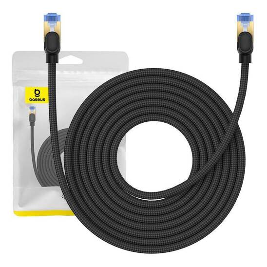 Braided network cable cat.7 Baseus Ethernet RJ45, 10Gbps, 8m (black)