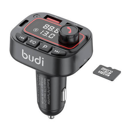 Budi FM transmitter with 42W charger, Bluetooth 5.0,