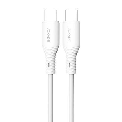 Cable 1m 5A PD100W (USB-C - USB-C) Charging and Data Transfer Jokade Taili Fast Charge (JA009) white