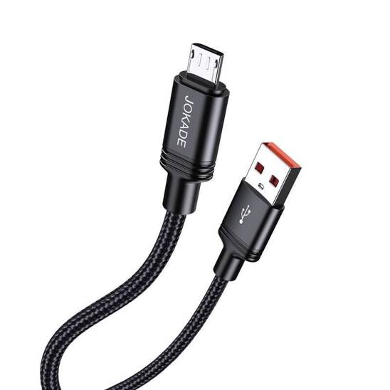 Cable 1m 5A (USB - microUSB) Smart Charging and Data Transfer Jokade Qianfan (JA034) black