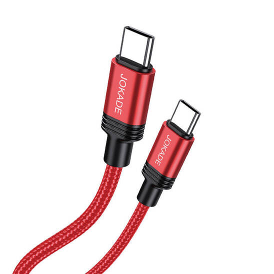 Cable 2m 100W (USB-C - USB-C) Smart Charging and Data Transfer Jokade Yuantong (JA041) red