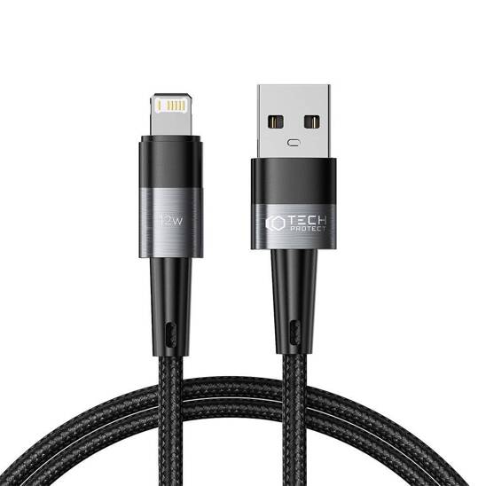 Cable 3A 12W 1m USB - Lightning Tech-Protect UltraBoost grey