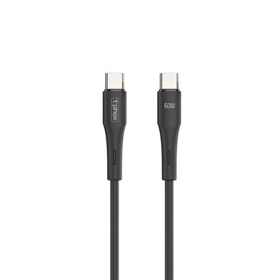 Cable 60W 1m USB-C - USB-C T-Phox Gentle black