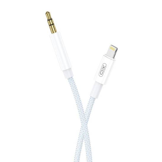 Cable Audio 1m Apple Lightning - minijack 3,5mm XO NB-R211A white/blue