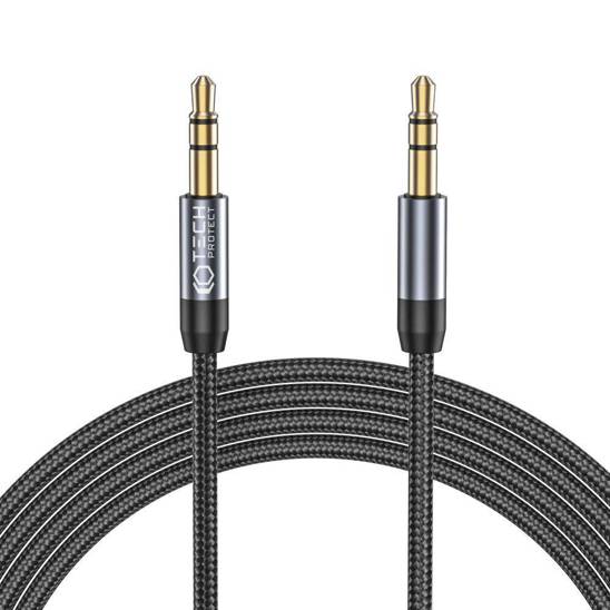 Cable Audio AUX 1,5m minijack 3,5mm - minijack 3,5mm Tech-Protect Ultraboost black