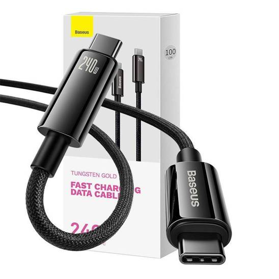 Cable USB-C to USB-C Baseus Cafule, 100W, 1m (black)