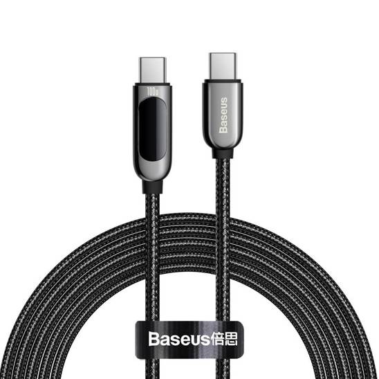 Cable USB-C to USB-C Baseus Cafule, 100W, 1m (black)