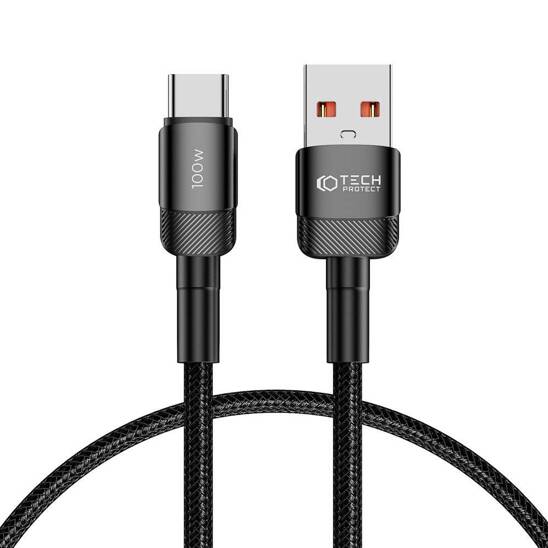 Cable USB - USB Type C 100W / 5A 0.5m Tech-Protect UltraBoost EVO black