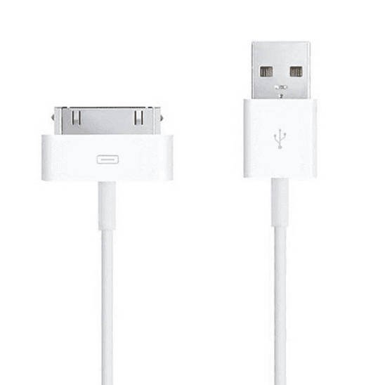 Cable USB for iPhone Lightning 30 pin 4G / 4S 1m white