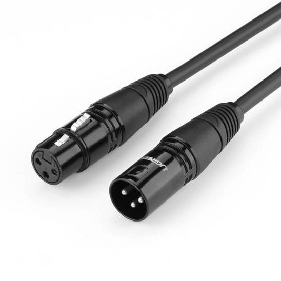 Cable XLR female to XLR male UGREEN AV130 1m (black)