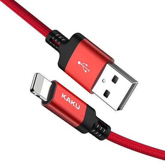 Cable iPhone Lightning 2.8A 2m Fast Charging KAKU Kufeng (KSC-284) red
