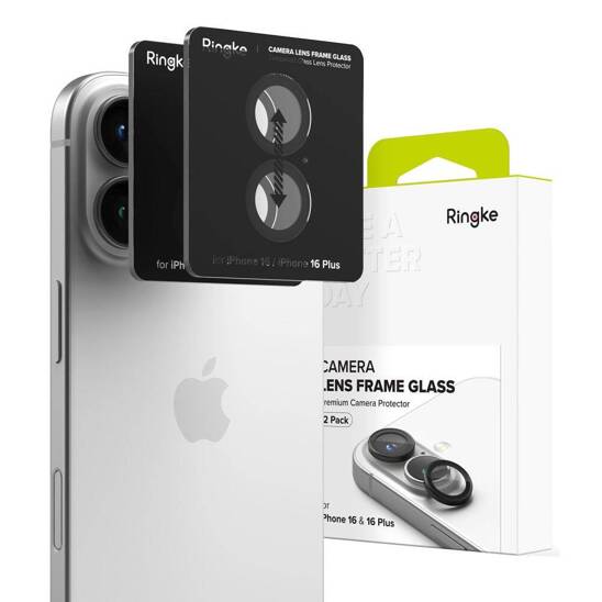 Camera Cover IPHONE 16 / IPHONE 16 PLUS Ringke Camera Frame Protector 2-pack black