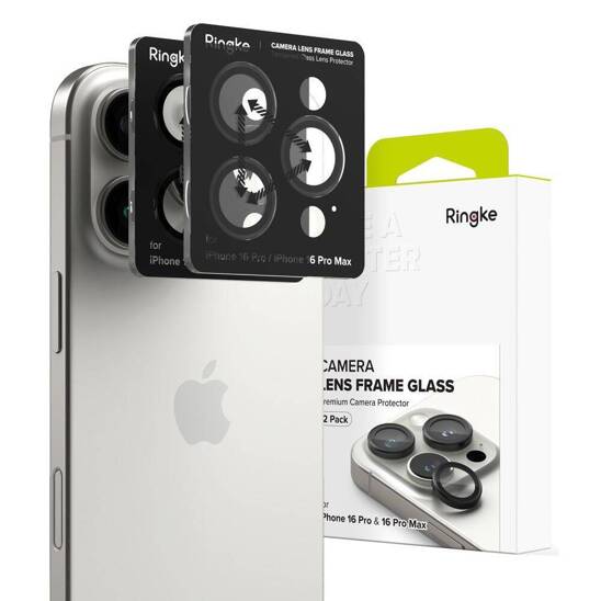 Camera Cover IPHONE 16 PRO / 16 PRO MAX Ringke Camera Frame Protector 2-pack black