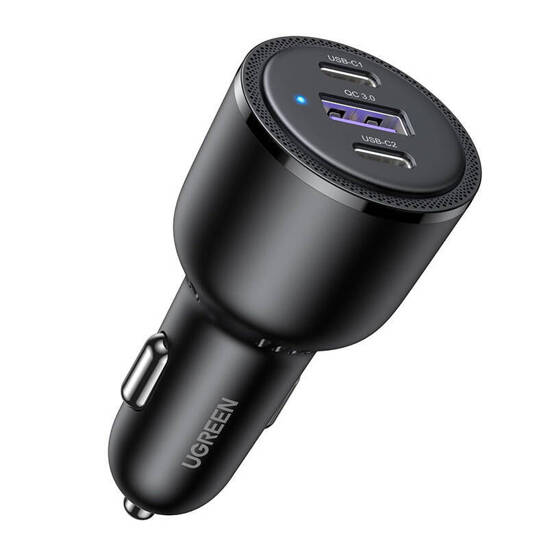 Car Charger 69W 2x USB-C + USB UGREEN 20467B black