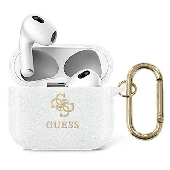 Case APPLE AIRPODS 3 Guess Glitter Collection (GUA3UCG4GT) transparent