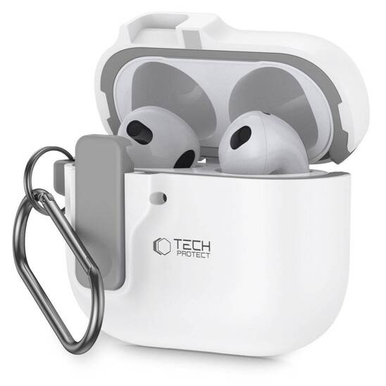 Case APPLE AIRPODS 4 Tech-Protect Slim Hook white