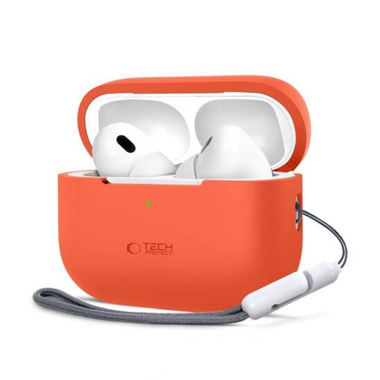 Case APPLE AIRPODS PRO 1 / 2 Tech-Protect Silicone Neon orange