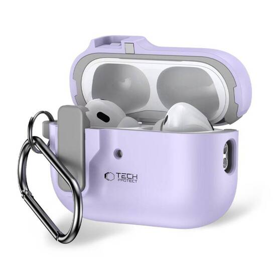 Case APPLE AIRPODS PRO 1 / 2 Tech-Protect Slim Hook lavender