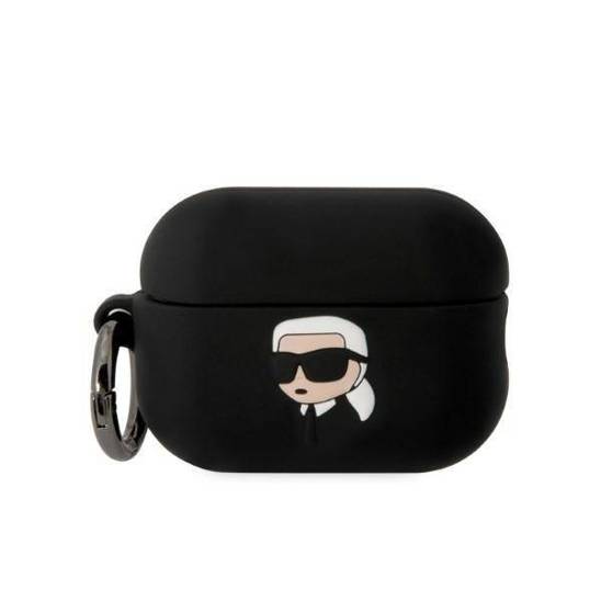 Case APPLE AIRPODS PRO 2 Karl Lagerfeld Silicone Karl Head 3D black